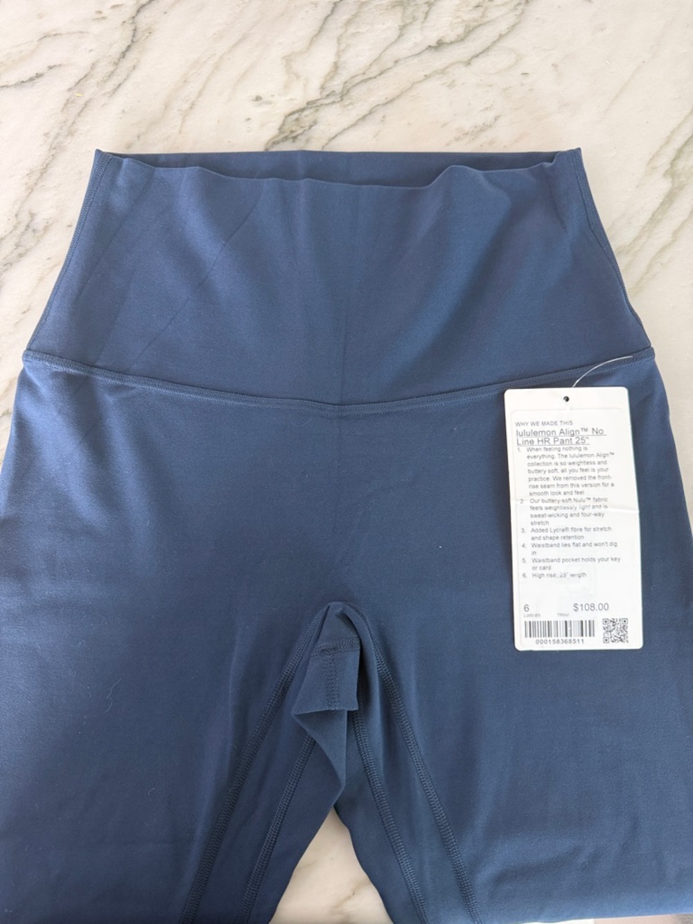 NWT! Navy Lululemon Align No Line High-Rise 25" Leggings - True Navy